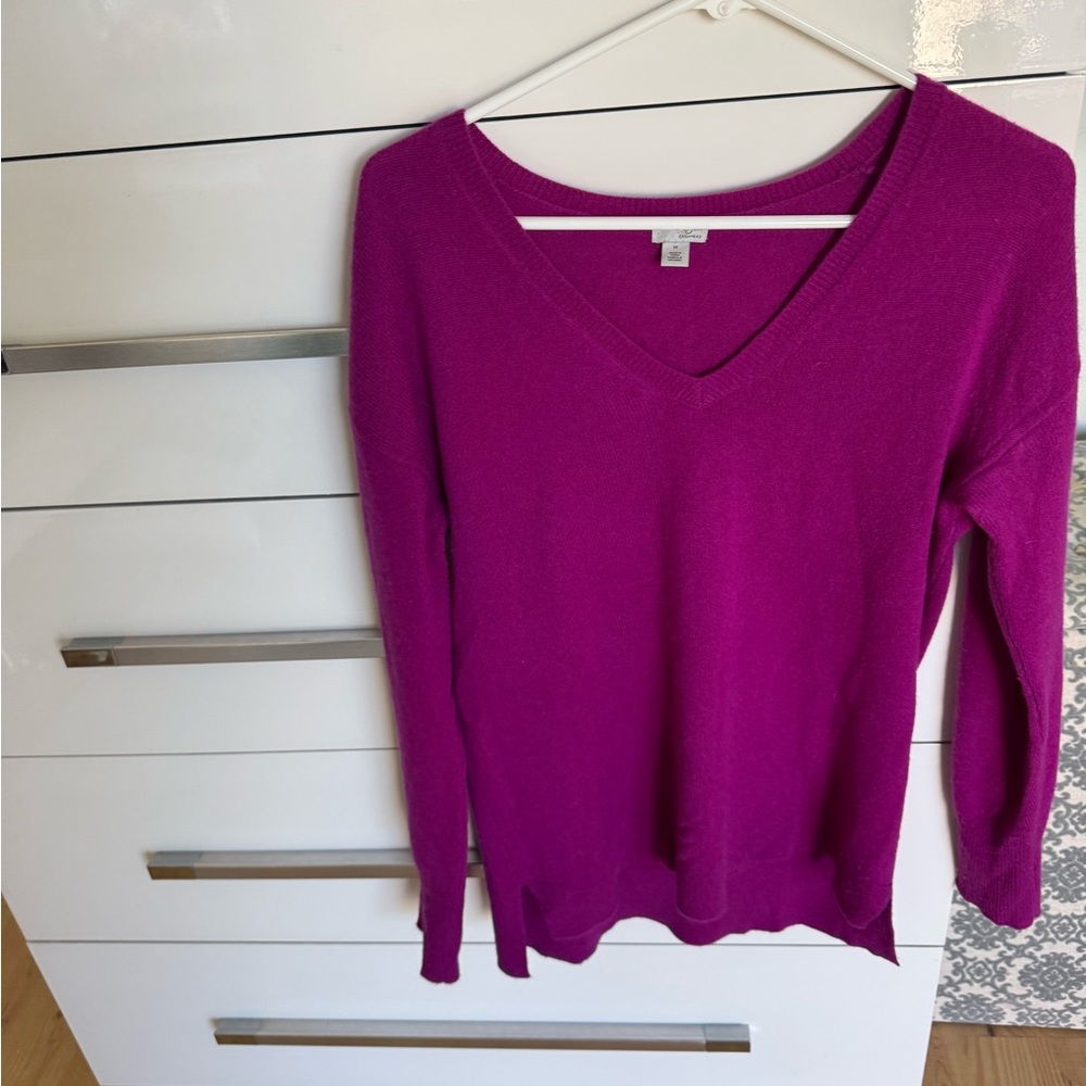 Halogen Fuchsia Cashmere Sweater